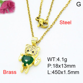 Fashion Brass Necklace  F3N403376baka-L024