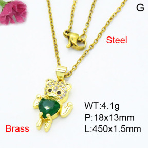 Jusnova  Fashion Brass Necklace  F3N403376baka-L024