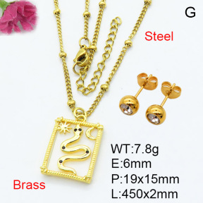 Fashion Brass Sets  F3S007426ablb-L024