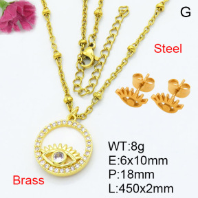 Fashion Brass Sets  F3S007434ablb-L024