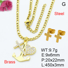 Fashion Brass Sets  F3S007449aajo-L024