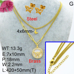 Fashion Brass Sets  F3S007529ablb-L024