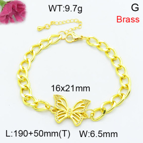 Fashion Brass Bracelet  F3B404293bbml-L002