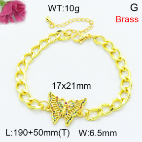 Fashion Brass Bracelet  F3B404296vbnb-L002