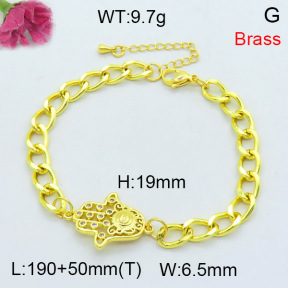 Fashion Brass Bracelet  F3B404303vbll-L002