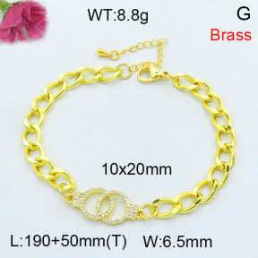 Fashion Brass Bracelet  F3B404305bbml-L002