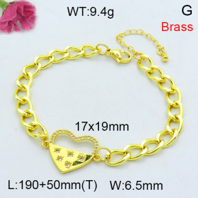 Fashion Brass Bracelet  F3B404309vbmb-L002