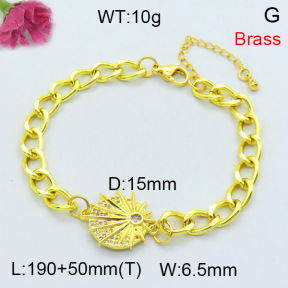 Fashion Brass Bracelet  F3B404310vbmb-L002