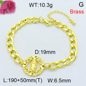 Fashion Brass Bracelet  F3B404311bbml-L002