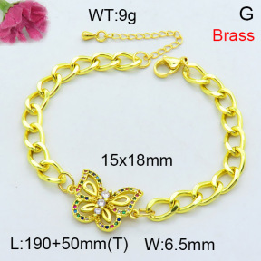 Fashion Brass Bracelet  F3B404313bbml-L002