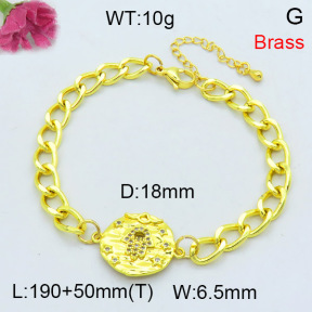 Jusnova  Fashion Brass Bracelet  F3B404314vbmb-L002