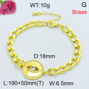 Jusnova  Fashion Brass Bracelet  F3B404317vbmb-L002