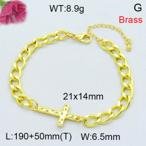 Fashion Brass Bracelet  F3B404318vbll-L002