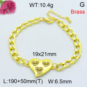 Fashion Brass Bracelet  F3B404321vbnb-L002