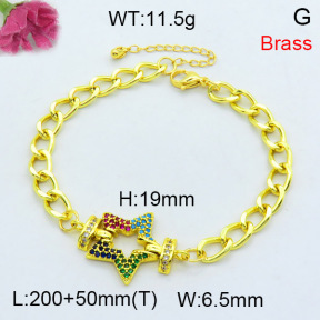 Fashion Brass Bracelet  F3B404326bhva-L002