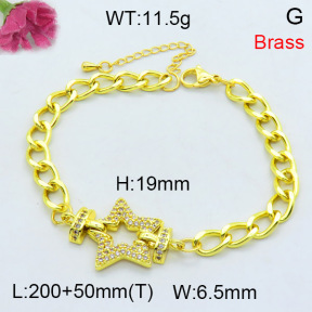 Jusnova  Fashion Brass Bracelet  F3B404327bvpl-L002
