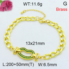 Jusnova  Fashion Brass Bracelet  F3B404330bhva-L002