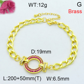 Fashion Brass Bracelet  F3B404334bhva-L002