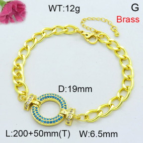 Fashion Brass Bracelet  F3B404337bhva-L002