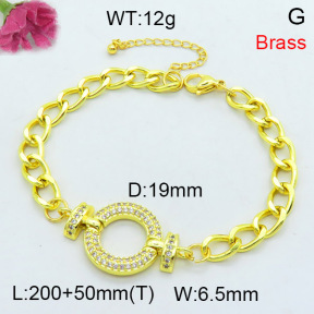 Jusnova  Fashion Brass Bracelet  F3B404339bvpl-L002