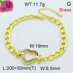 Fashion Brass Bracelet  F3B404343bhva-L002