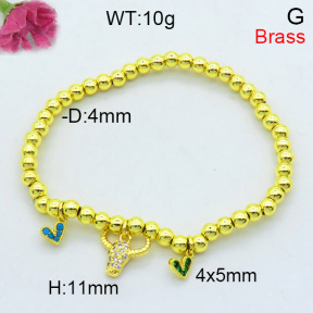 Fashion Brass Bracelet  F3B404350bbnm-L002