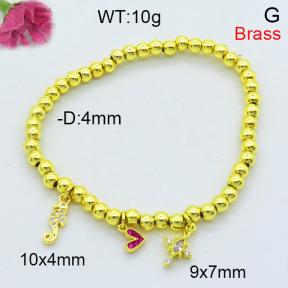 Jusnova  Fashion Brass Bracelet  F3B404356bboi-L002