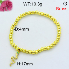 Fashion Brass Bracelet  F3B404358ablb-L002