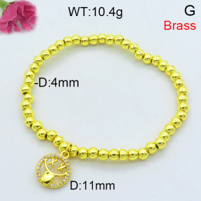 Fashion Brass Bracelet  F3B404359ablb-L002