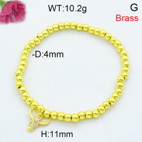 Fashion Brass Bracelet  F3B404362ablb-L002