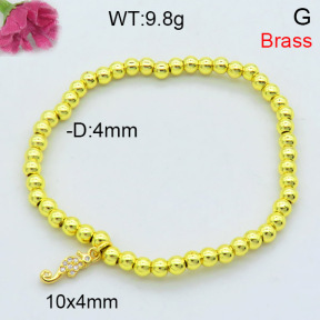 Fashion Brass Bracelet  F3B404363ablb-L002