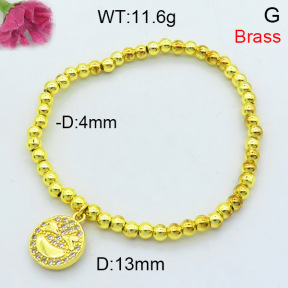 Fashion Brass Bracelet  F3B404370vbll-L002