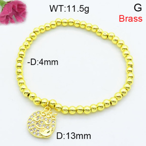 Fashion Brass Bracelet  F3B404375vbll-L002