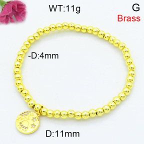 Fashion Brass Bracelet  F3B404380ablb-L002