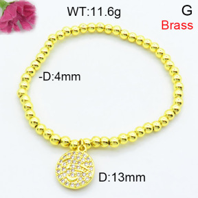 Fashion Brass Bracelet  F3B404382vbll-L002