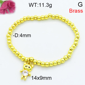 Fashion Brass Bracelet  F3B404383ablb-L002