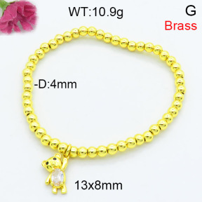 Fashion Brass Bracelet  F3B404384ablb-L002