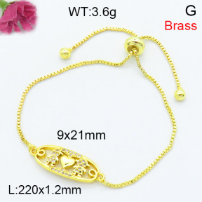 Fashion Brass Bracelet  F3B404385ablb-L002