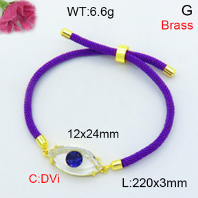 Fashion Brass Bracelet  F3B404394vbnb-L002