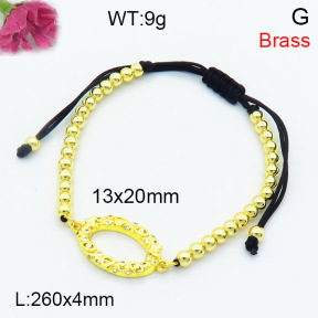 Fashion Brass Bracelet  F3B404408bblj-L002