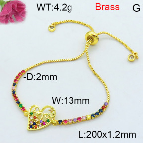 Fashion Brass Bracelet  F3B404419vbmb-L002
