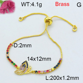 Fashion Brass Bracelet  F3B404420bbml-L002