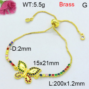 Fashion Brass Bracelet  F3B404421vbnb-L002