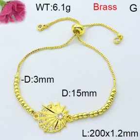 Jusnova  Fashion Brass Bracelet  F3B404426vbmb-L002