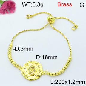 Jusnova  Fashion Brass Bracelet  F3B404427vbmb-L002
