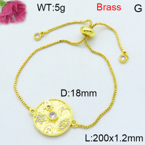Fashion Brass Bracelet  F3B404428vbll-L002