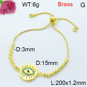 Jusnova  Fashion Brass Bracelet  F3B404430bbml-L002