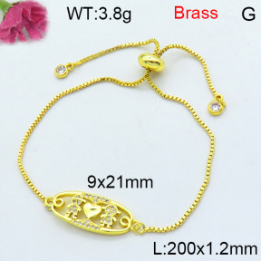 Fashion Brass Bracelet  F3B404435ablb-L002