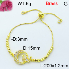 Jusnova  Fashion Brass Bracelet  F3B404436bbml-L002