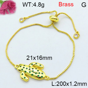 Fashion Brass Bracelet  F3B404440ablb-L002